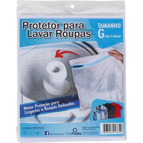 Saco de Lavar Roupa Fina com Zíper G Vida Pratika
