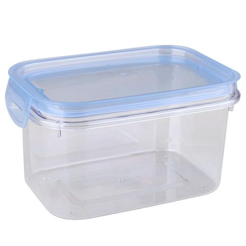 Porta Mantimentos Hermética Retangular 1.2L Plasutil Azul
