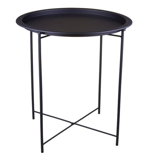 Mesa de Apoio Redonda 38x48cm Spritz Cazza Preta