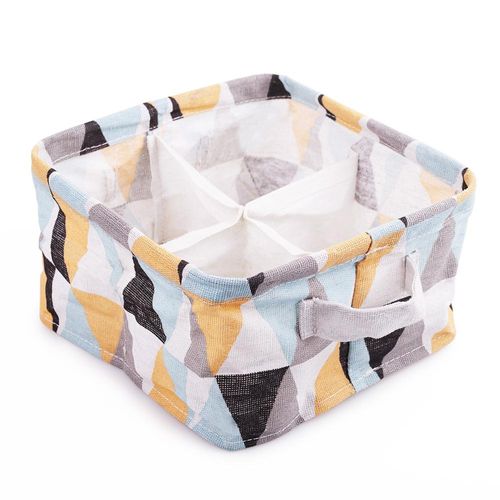 Cesto Organizador com Alça divisória 20x20cm CV212669 Trend Ogza Sortido