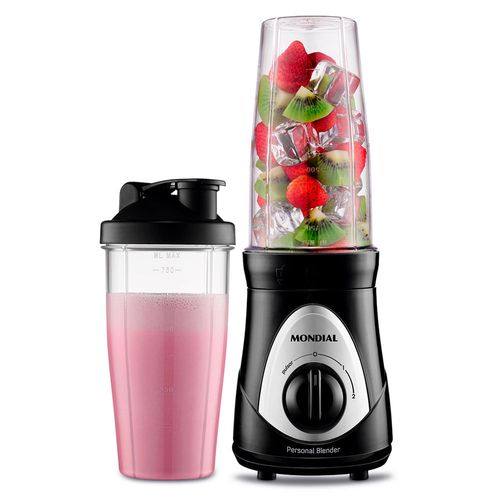 Personal Blender, Mondial, Preto/Prata, 300W, 110V - DG-01