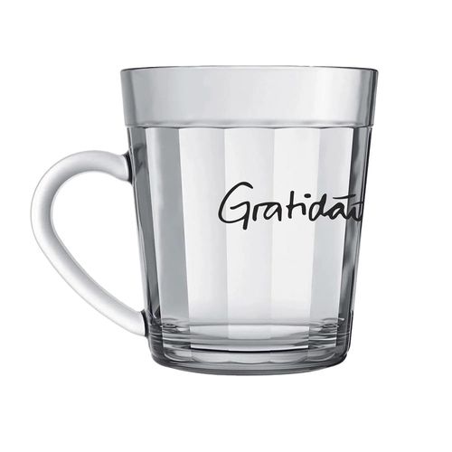 Caneca Nadir Americano em Vidro Decorado 270ml - Item Sortido