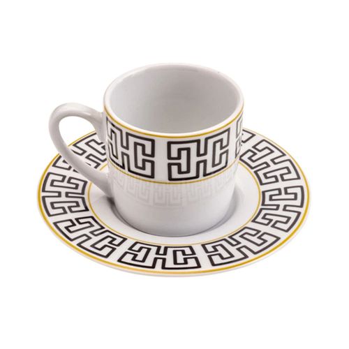 Conjunto de Xícaras de Café Lyor Egypt em Porcelana 6 Peças 90ml