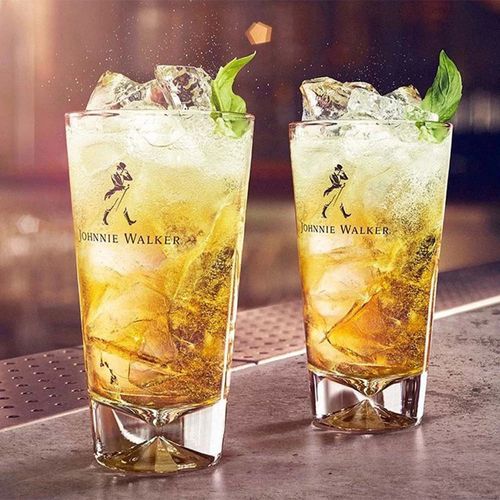 Copo Long Drink Diageo Johnnie Walker de Vidro Transparente 450ml