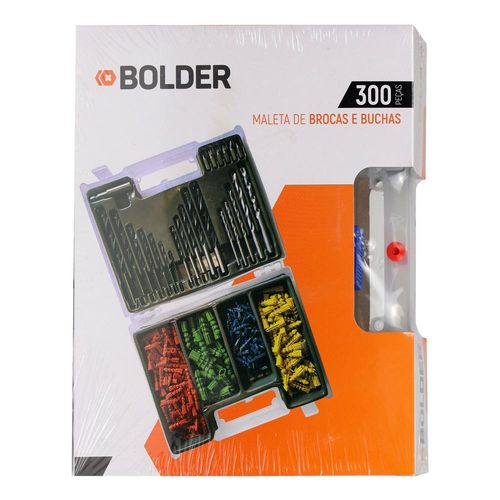 Maleta de Brocas e Buchas 300 Peças Bolder