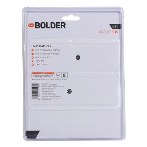Jogo de Bits Bolder 52 Peças Ferramentas Essenciais