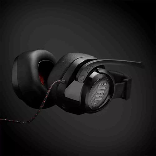Headphone Gamer JBL Quantum 200 com Fio e Microfone Flip-Up Over-Ear Preto