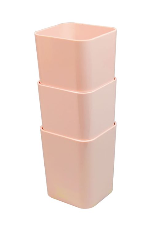 Porta Objetos Dello Kit com 03 Unidades Rosa