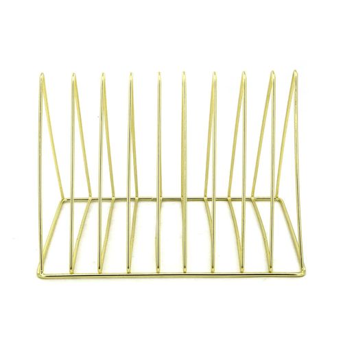 Porta-Livros Le Aramado Metal Triângulo com 5 Divisórias Ouro