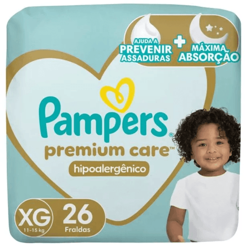 Fralda Pampers Premium Care XG com 26 Unidades