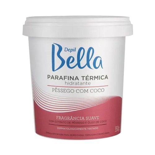 Depil Bella Parafina Térmica Hidratante Pêssego com Coco 350g