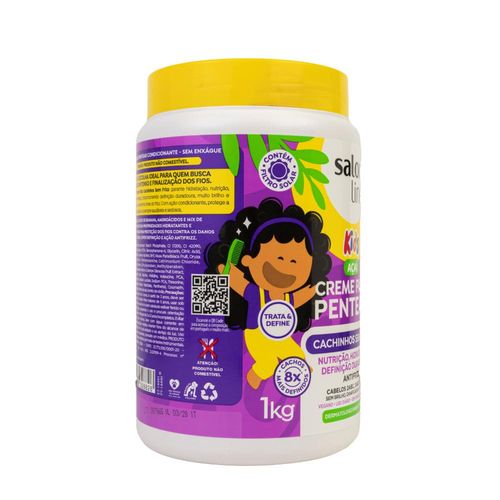Salon Line Kids Açai Cachinhos Sem Frizz Creme 1000ml