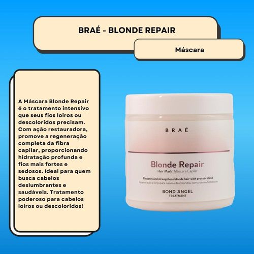 Braé Blonde Repair Regeneração e Força Máscara 500g
