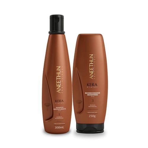 Aneethun Kera Shampoo Reestruturante 300ml + Máscara Condicionante 250g