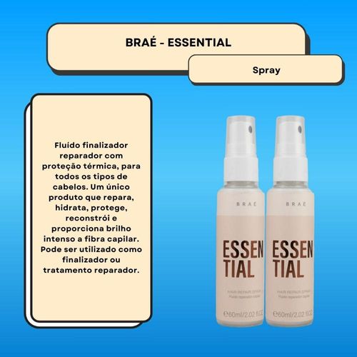 Braé Essential Kit 2 Spray Fluido Reparador Capilar 60ml