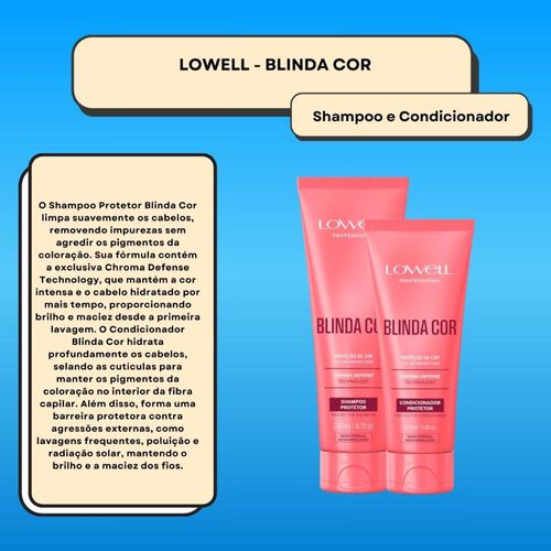 Lowell Blinda Cor Kit Shampoo e Condicionador Protetor