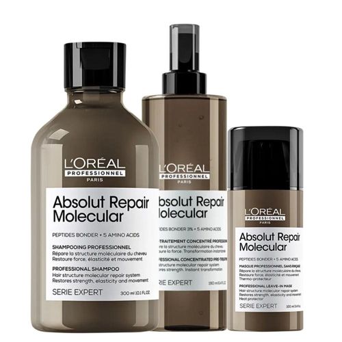 LOréal Professionnel Absolut Repair Molecular e Leave-in Kit (3 Produtos)