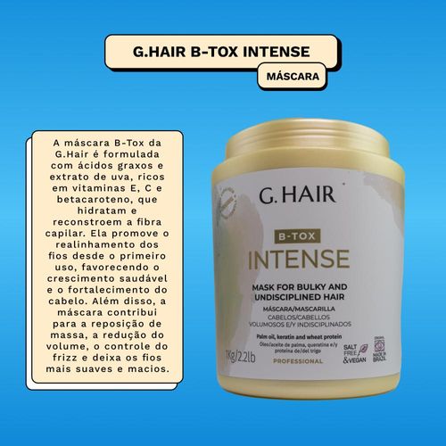 G.Hair BTX Intense Máscara 1kg