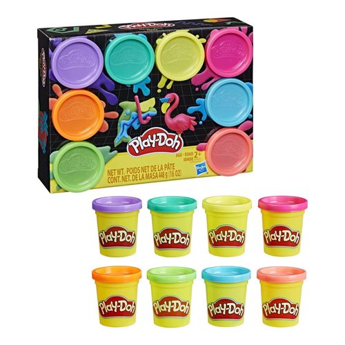 Kit Massa de Modelar Play-Doh Hasbro com 8 Potes - Item Sortido
