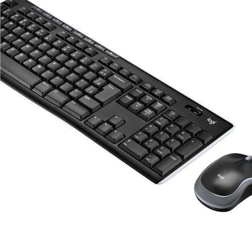 Kit Teclado e Mouse Logitech MK270 sem Fio Multimídia Preto