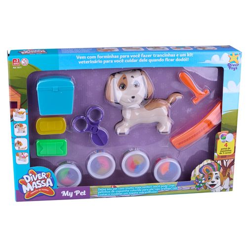 Massinha de Modelar Diver Massa My Pet Divertoys 8277