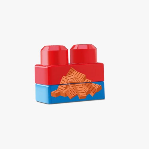 Blocos de Montar Construção 55 Peças Samba Toys Tchuco 0242