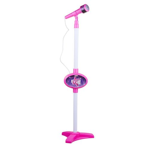 Microfone com Pedestal Musical Star Play&Fun Rosa