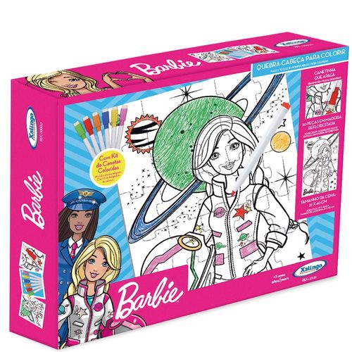 Quebra-cabeça para Colorir Barbie Xalingo 23121