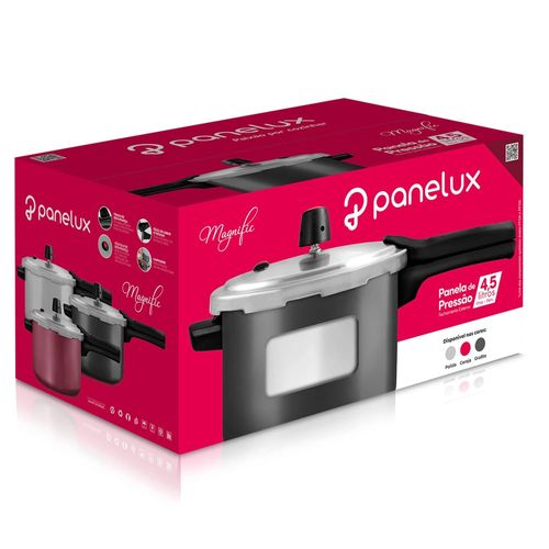 Panela de Pressão Panelux Magnific Polida Fechamento Externo 4,5L
