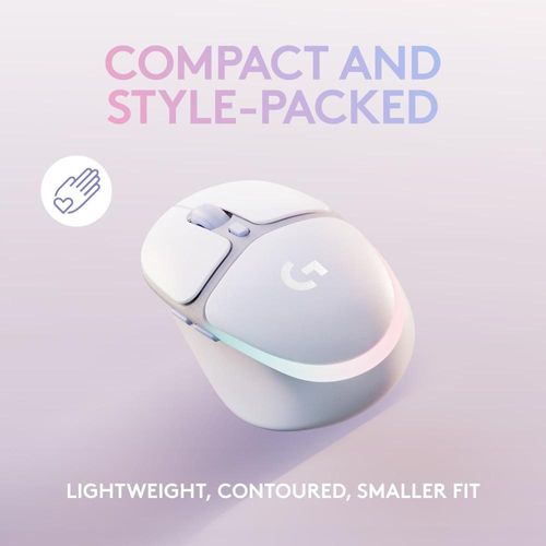 Logitech - Mouse óptico sem fio para jogos G705 Aurora Collection com iluminação RGB LIGHTSYNC personalizável - White Mist-910-006365