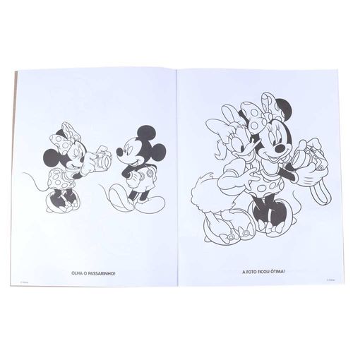 Livro Colorir Minnie com 12 Giz de Cera DCL