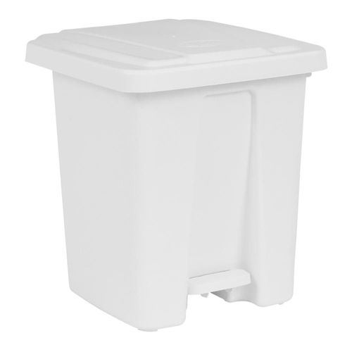 Lixeira 15L com Pedal Plásticos MB 0664 Branca