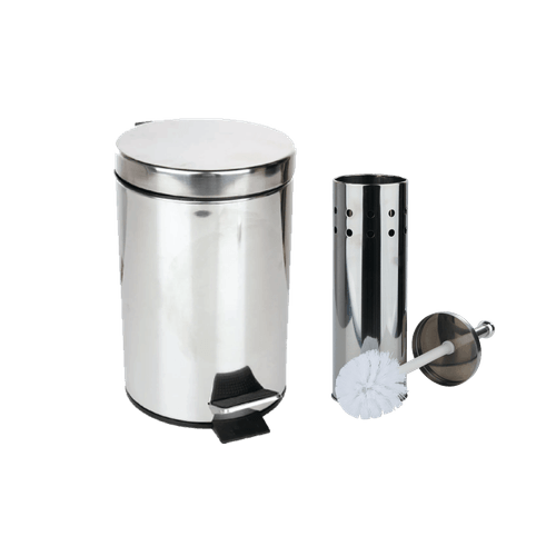 Kit Lixeira 3l com Escova Sanitária Inox
