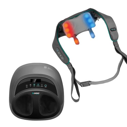Massageador para pés Foot Zen e Massageador de Pescoço Neck Spa Genis Relax Polishop