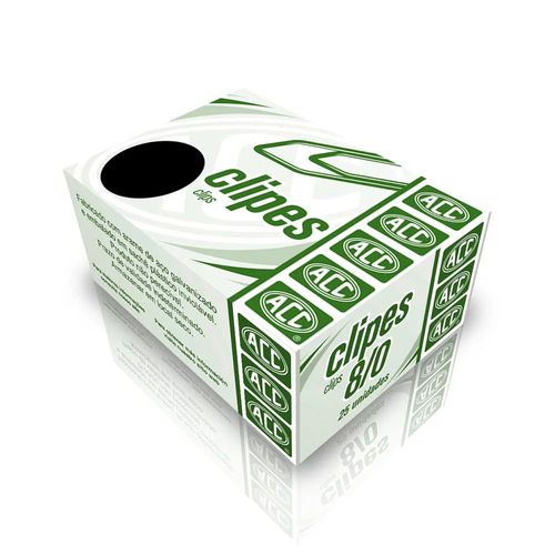 Clips Acc Nº8/0 Aço Galvanizado Prateado com 25 Unidades