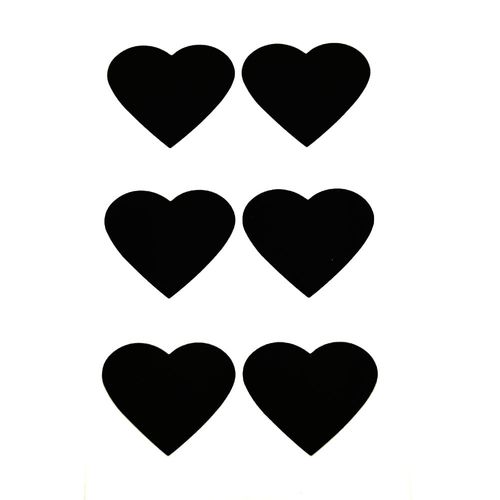 Etiqueta Adesiva de Papel Tag Lousa Decorativa Balões com 6 Unidades Preta