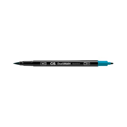 Marcador Artístico Cis Dual Brush Fine Aquarelável Azul Oceano 0.8mm