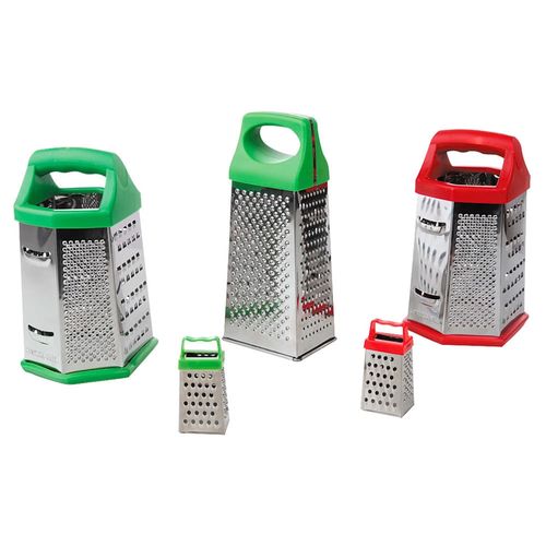 Ralador de Cozinha Manual Cazza em Inox com 6 Faces - Item Sortido