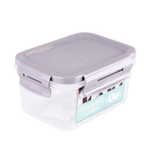 Pote Retangular 560ml Ou Click CL1100 Cinza
