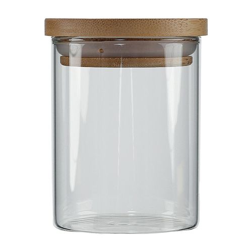 Porta Mantimento Vidro com Tampa Bamboo Redondo 250ML CV212777 Casa do Chef