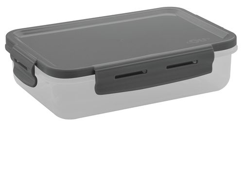 Pote Click Retangular 870ml OU Cinza
