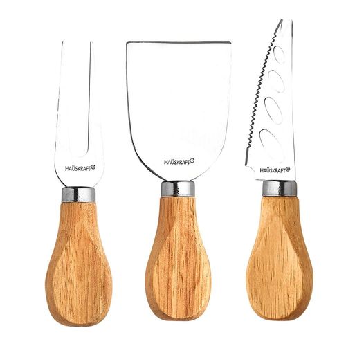 Kit 3 Peças para Queijo Cabo de Madeira Etilux Hauskraft 020