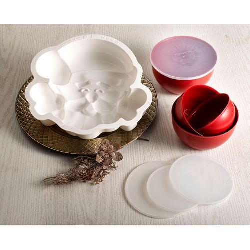 Kit Forma Noel Silikomart e Tigelas de Preparação KitchenAid