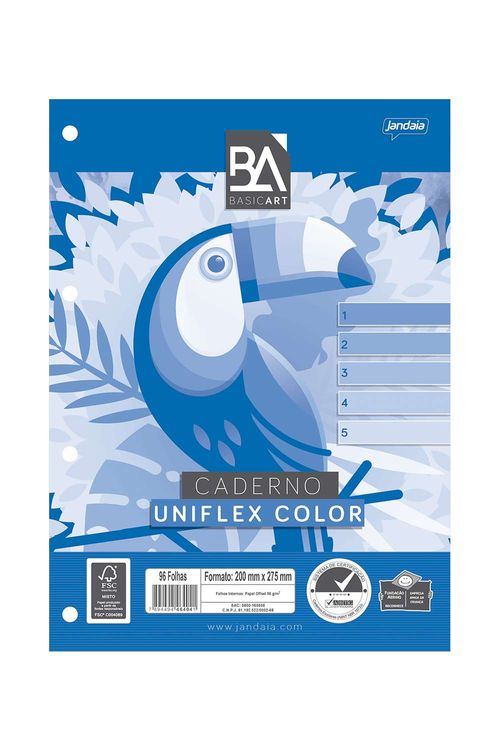 Refil para Fichário Jandaia Borda Colorida 96 Folhas