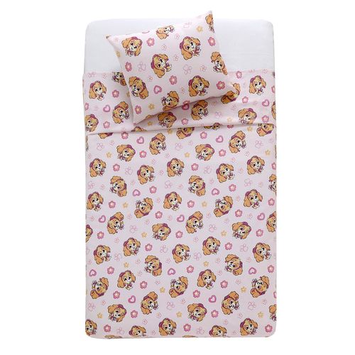 Jogo de Berço Döhler Patrulha Canina Skye Rosa 3 Peças