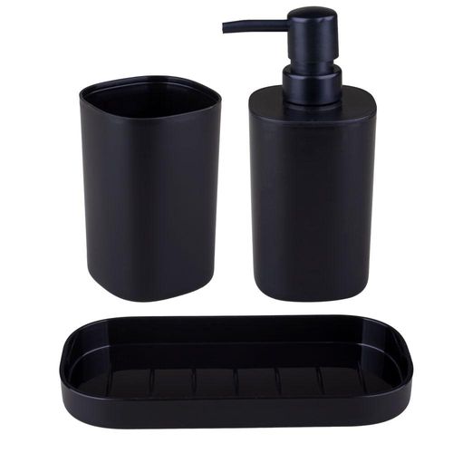 Kit Pia de Banheiro 3 Peças Rayco Preto