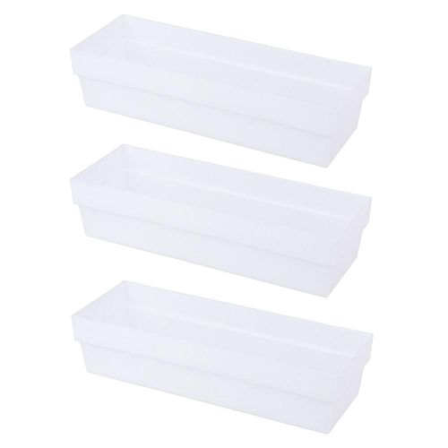 Kit Organizador de Gavetas Block com 3 Cazza Branco