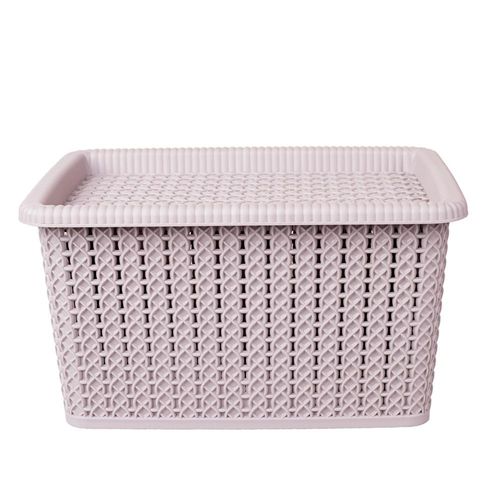 Caixa Organizadora 5 Litros Tipo Rattan São Bernardo Bege