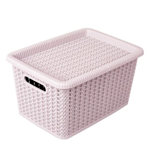 Caixa Organizadora 5 Litros Tipo Rattan São Bernardo Bege