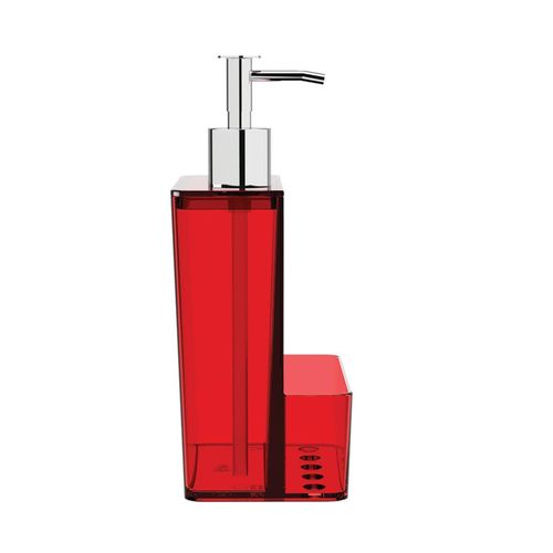 Dispenser 600ml Coza New Glass 20725/0111 Vermelho